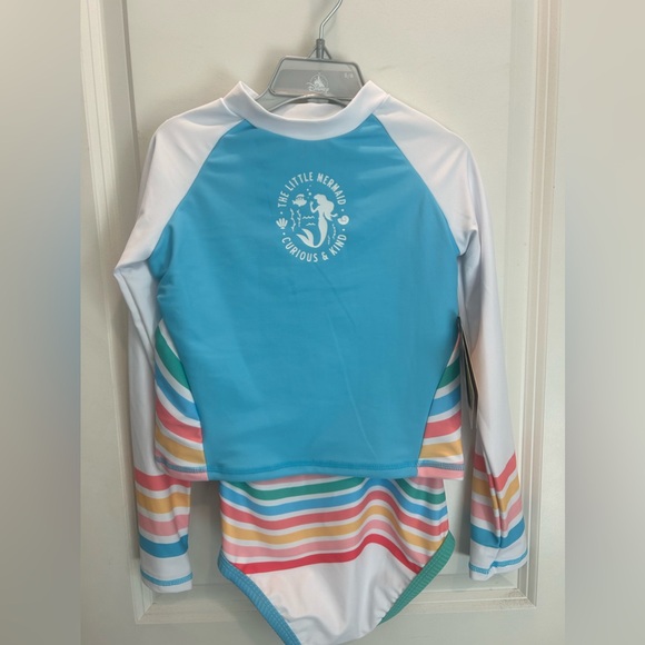 NWT Disney The Little Mermaid one piece with rash guard - Picture 3 of 5